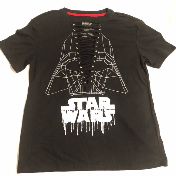Star Wars x Mad Engine Darth Vader Lace Front Tshirt Goth Cosplay Con Black New - Picture 1 of 5
